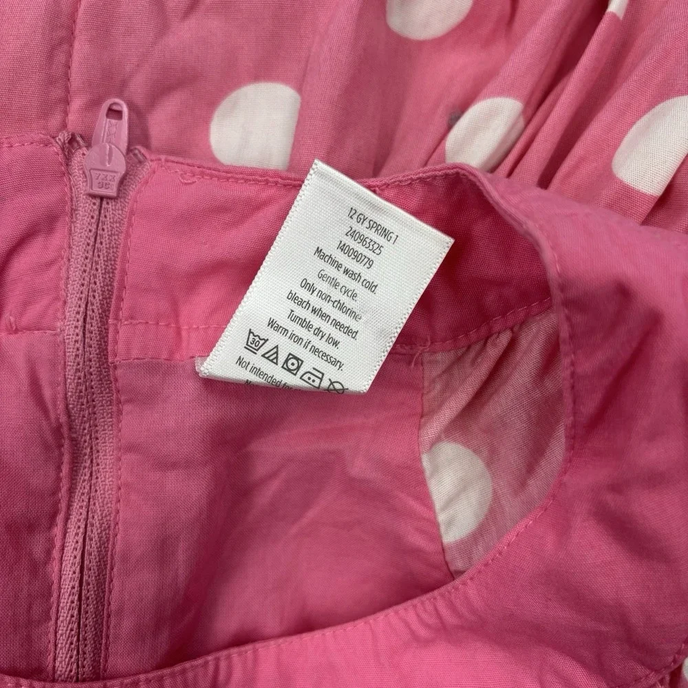 Vintage Gymboree‎ Pink Polka Dot Dress Size 9 (girls 8-10) Cotton Lined 2011